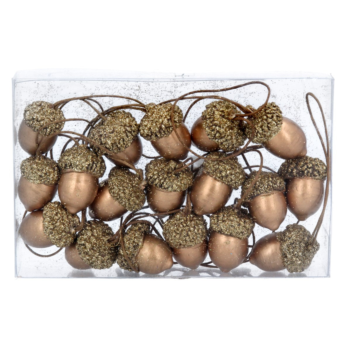 Gold Wood Acorn Dec, Box/18