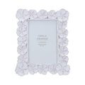 Antique White Anemone Resin Picture Frame 4x6"