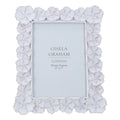 Antique White Anemone Resin Picture Frame 5x7