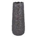 Brown Metallic Stoneware Mushroom Decorative Vase, Large