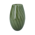 Green Spira Glass Ogee Vase