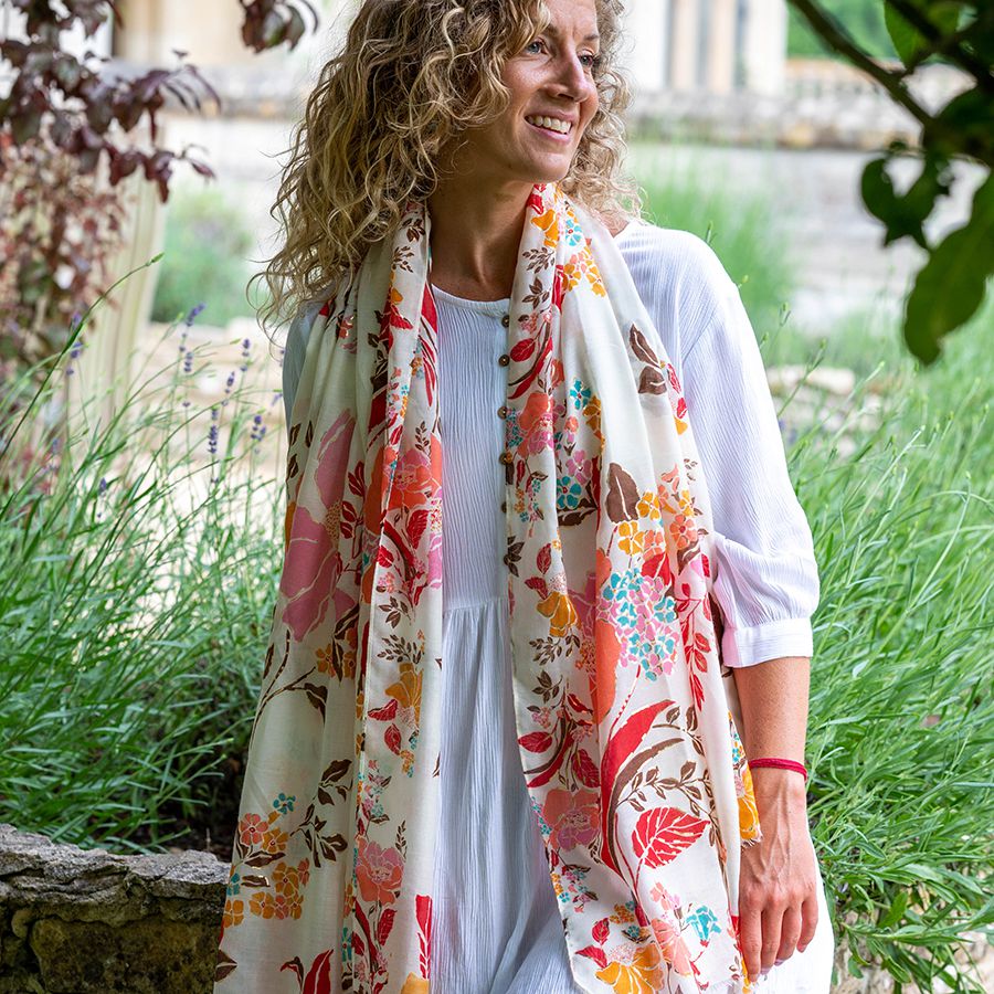 SUMMER FLORAL PRINT SCARF