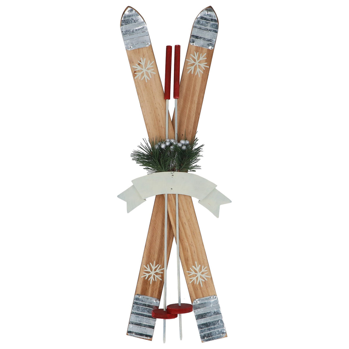 Wooden Ski Ornament