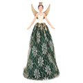 Resin velvet Fairy Tree Topper Green Lace