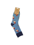 Cornflower Blue Robin Cosy Sock