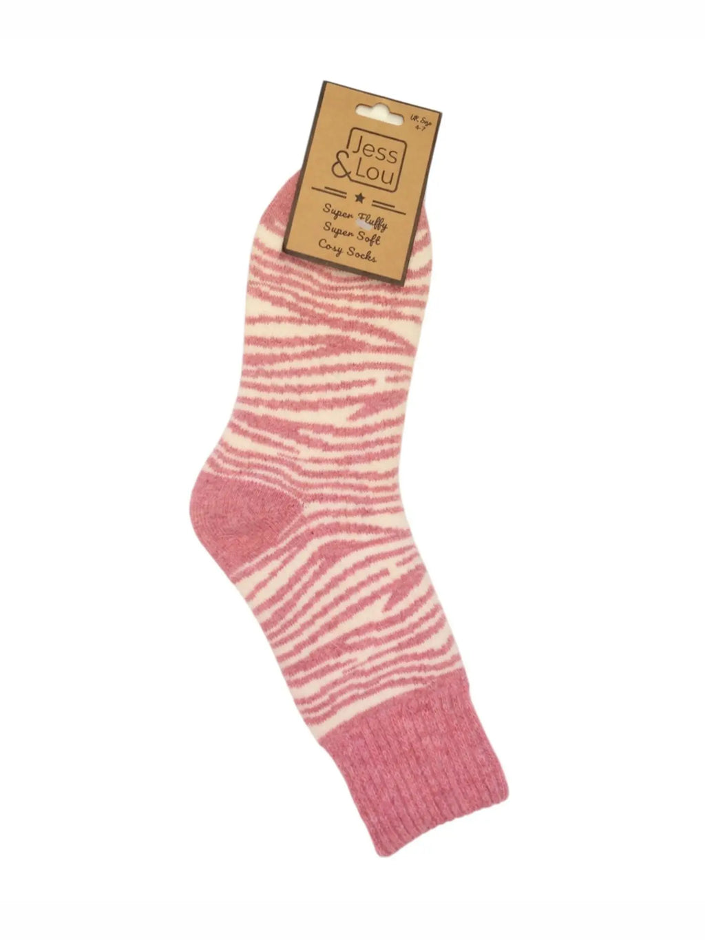 Pink Zebra Print Cosy Sock