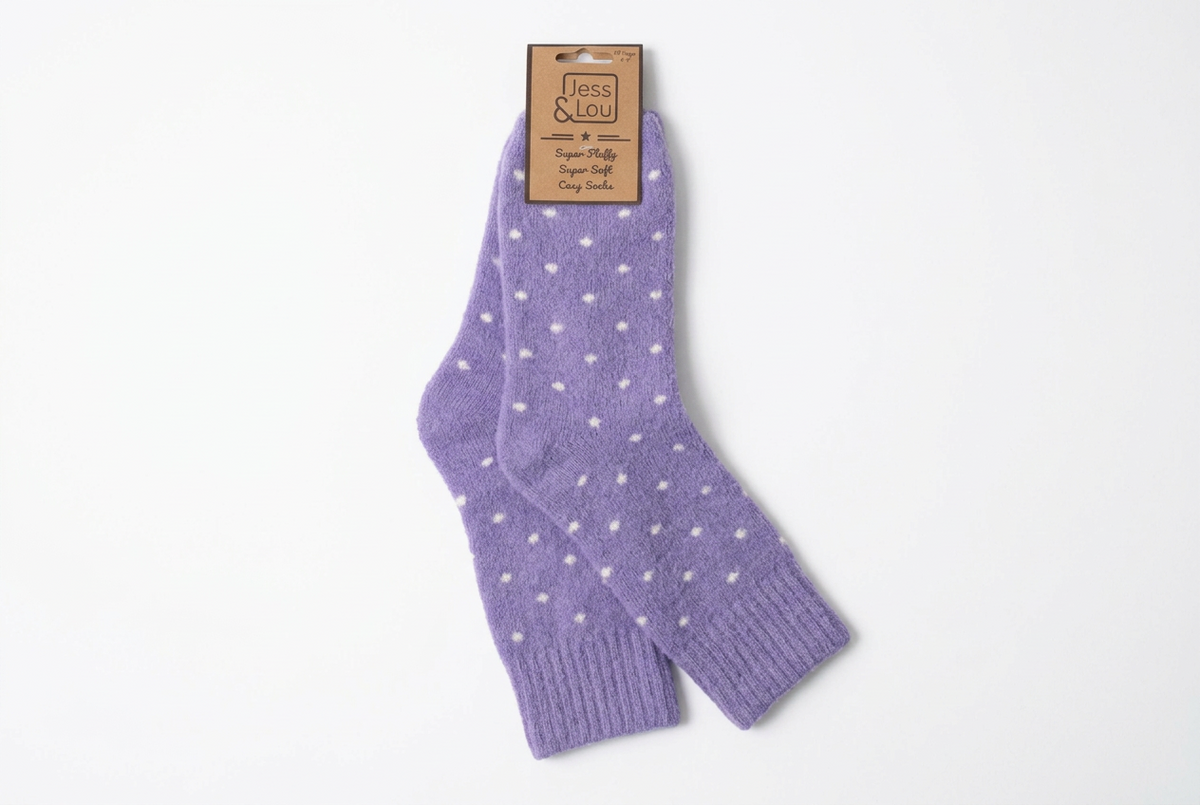 Lavender Dots Cosy Sock