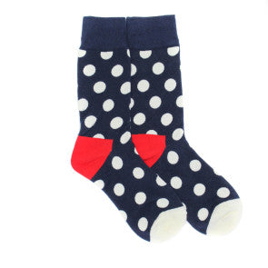 Navy Dot Socks