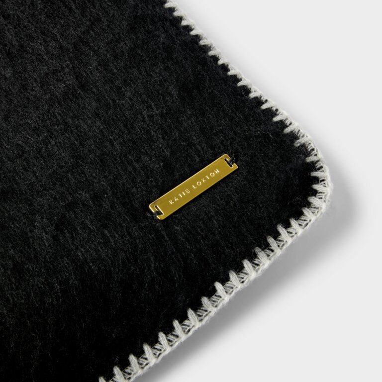 WHIPSTITCH SCARF BLACK KLS646