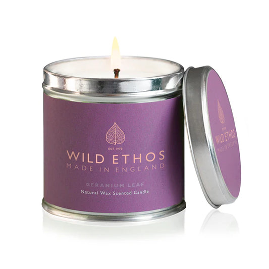 GERANIUM LEAF TIN CANDLE ETHOS NATURALS