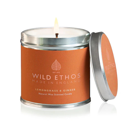 LEMONGRASS AND GINGER TIN CANDLE ETHOS NATURALS