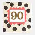 Age 90 Birthday Charcoal Polka Dot