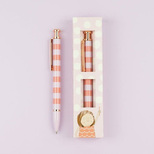 Pink Stripe Pen