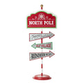 LARGE STANDING NORTH POLE METAL SIGNAGE