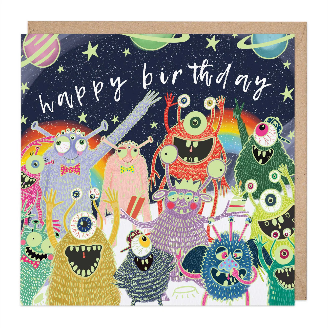 Glow in the Dark Happy Birthday Monsters