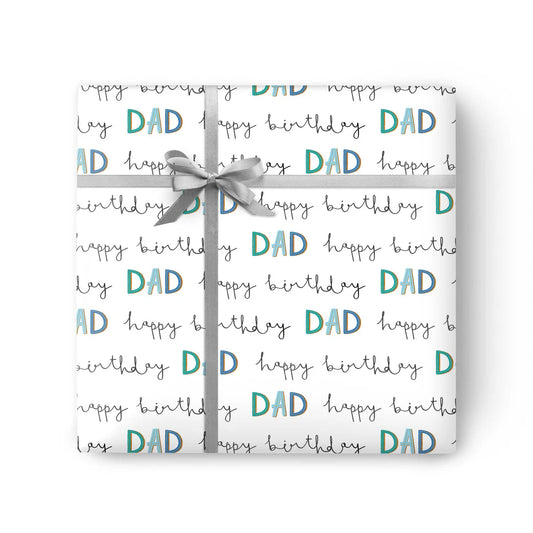 Wrapping Paper Dad Birthday Folded Sheets