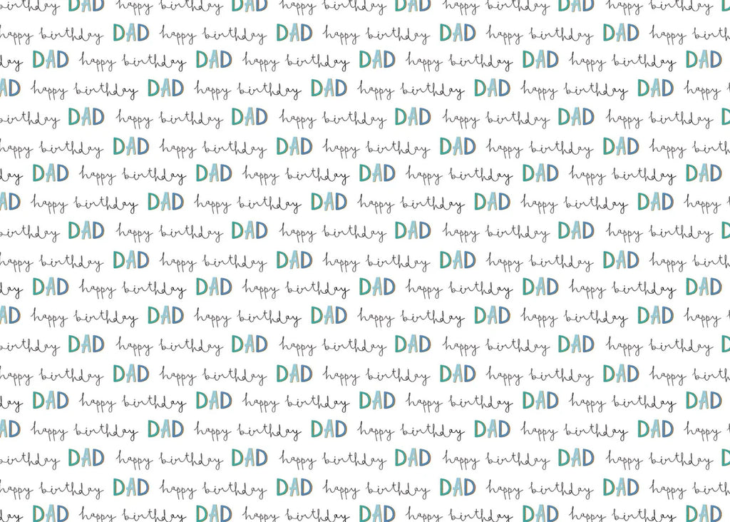 Wrapping Paper Dad Birthday Folded Sheets