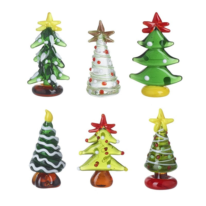 GLASS CHRISTMAS TREE HANGING DECORATION