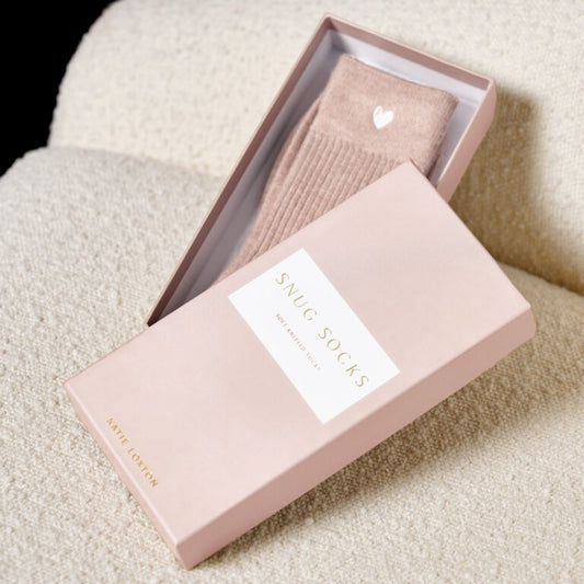 GIFT BOXED SOCKS BLUSH PINK