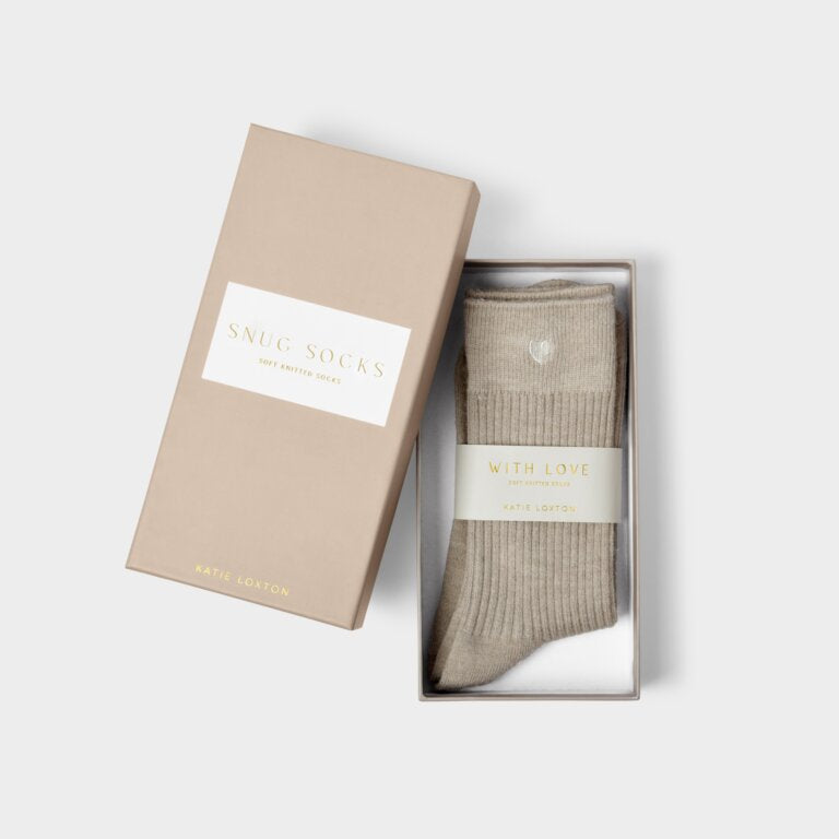 GIFT BOXED SOCKS TAUPE