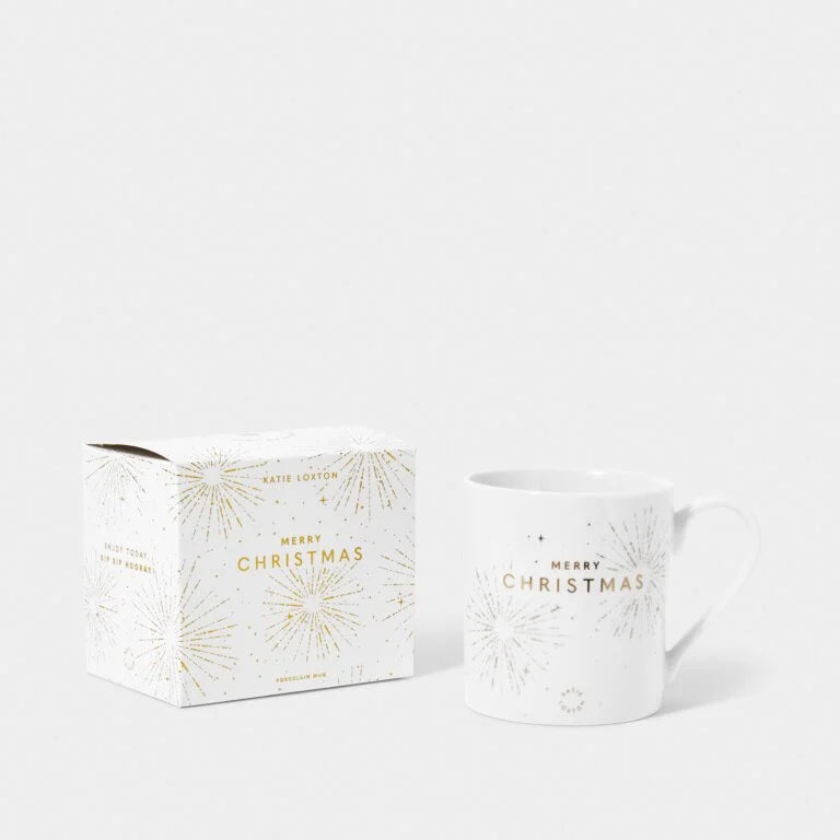 BOXED PORCELAIN MUG MERRY CHRISTMAS