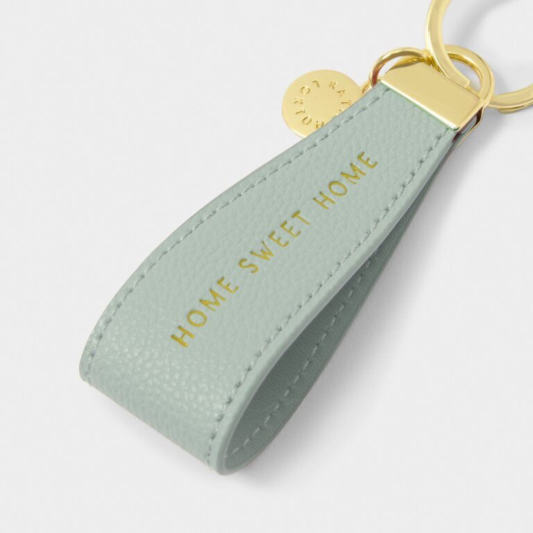 SENTIMENT LOOP KEYRING HOME SWEET HOME SAGE GREEN