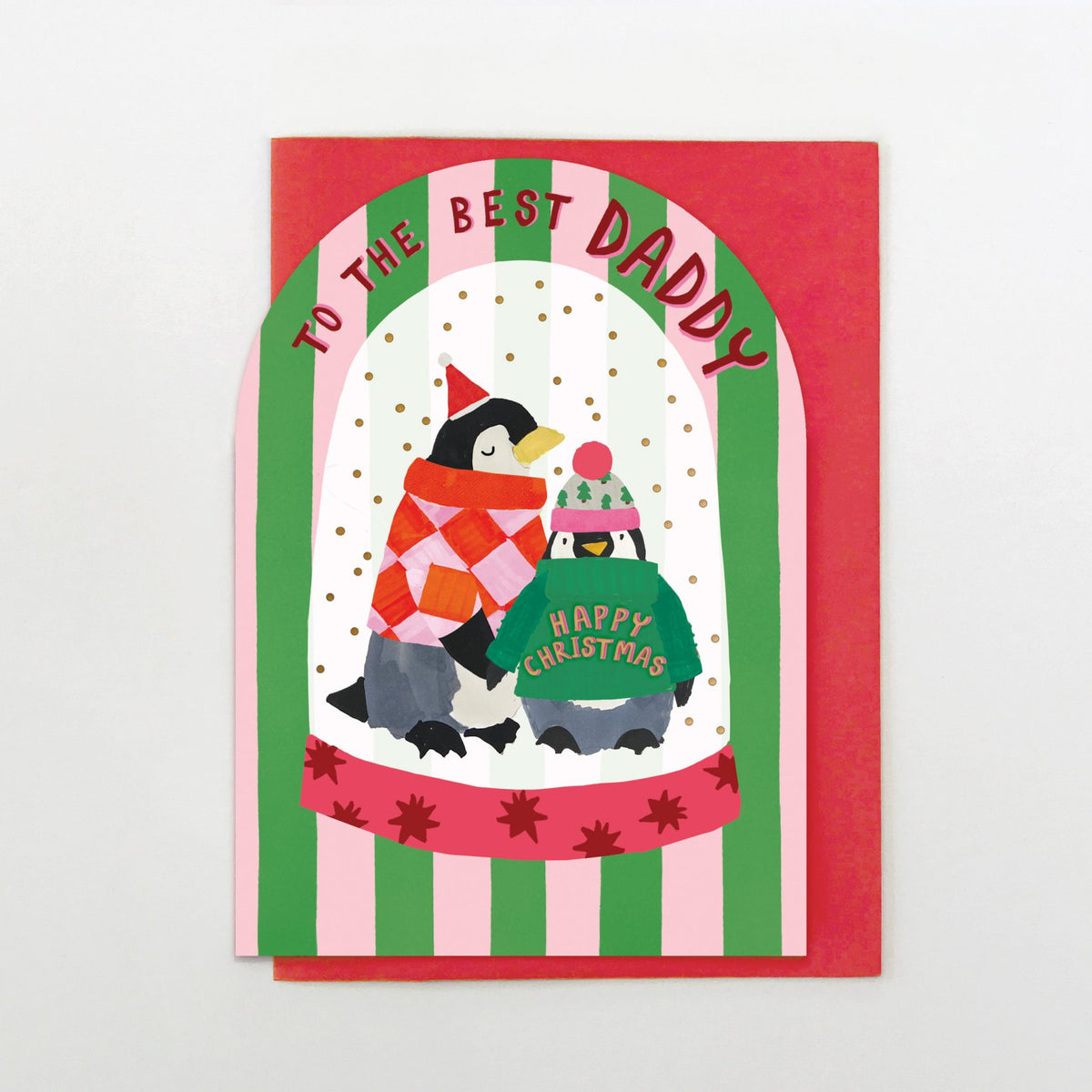Merry Christmas Daddy Snowglobe Penguins
