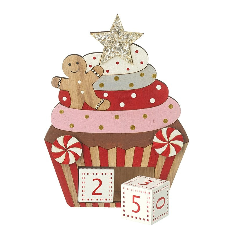 GINGERBREAD CUPCAKE ADVENT CALENDAR