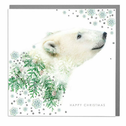 Wildlife Botanical Xmas - Polar bear