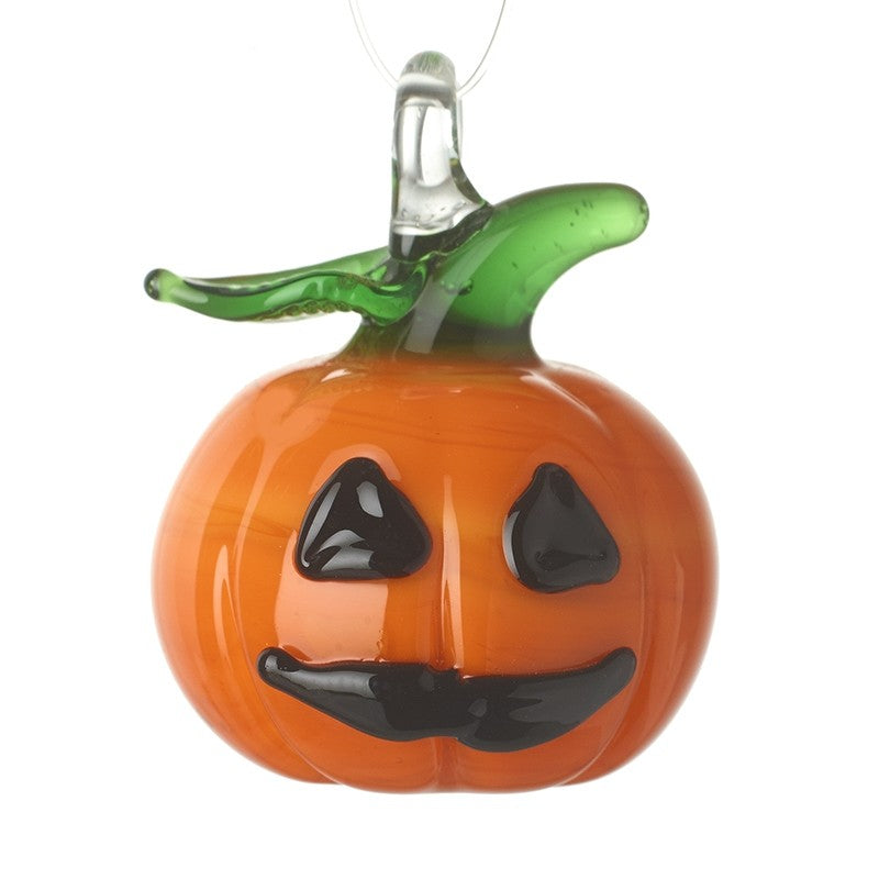 Halloween Glass Hanging Mini Pumpkin