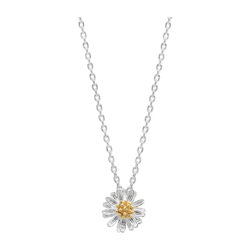 Wild Flower Necklace Silver Plated