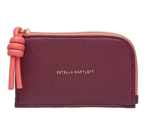 Knot Card Purse Burgundy