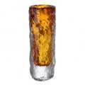TALL AMBER GLASS VASE