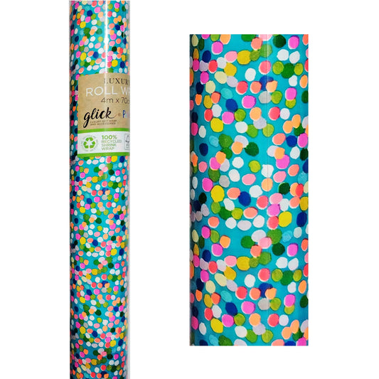 Roll Wrap paper Salad Blue Confetti