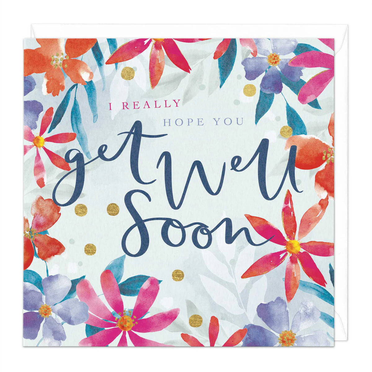 Get Well Soon Floral Burst Card