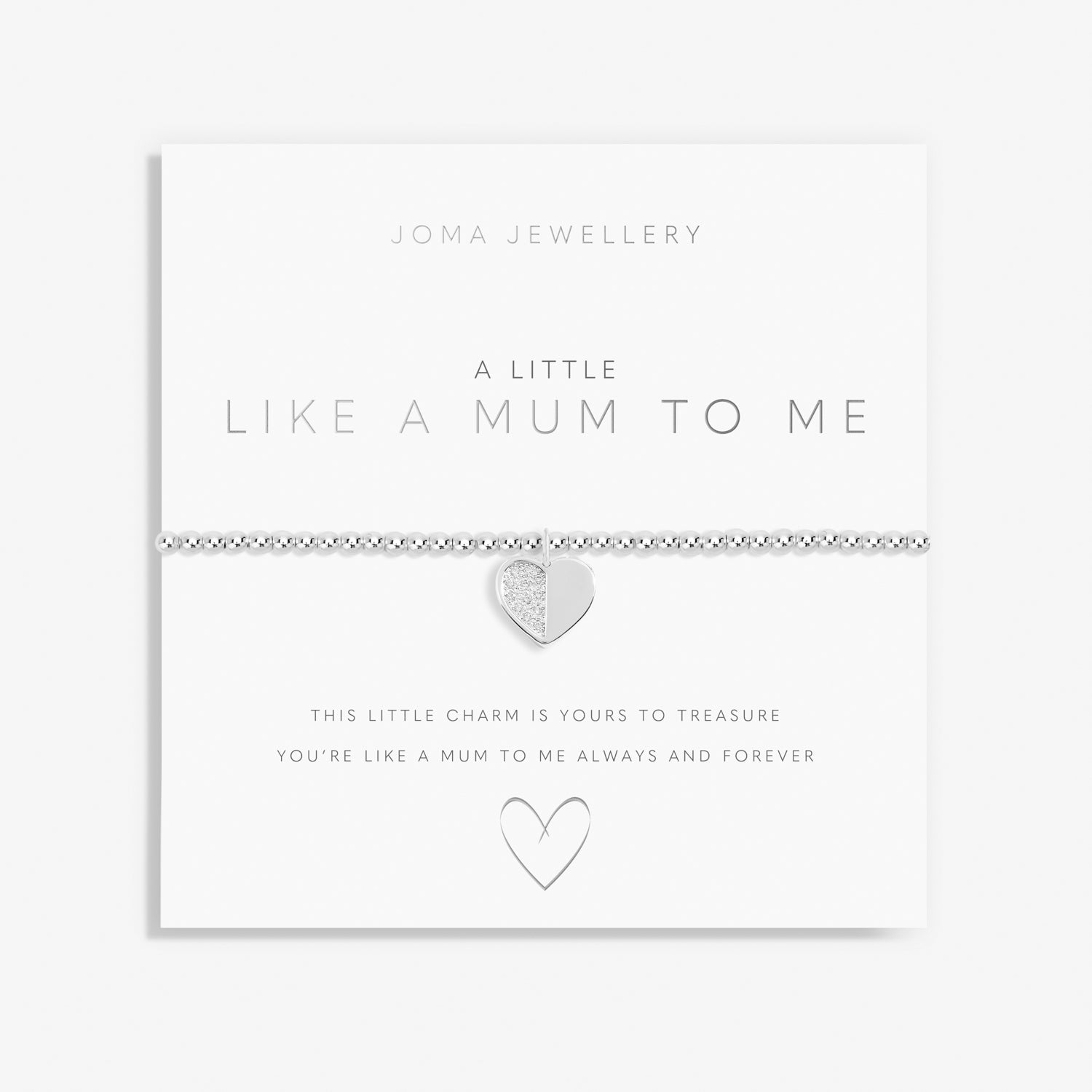 A LITTLE | LIKE A MUM TO ME | Silver | Bracelet | 17.5cm stretch