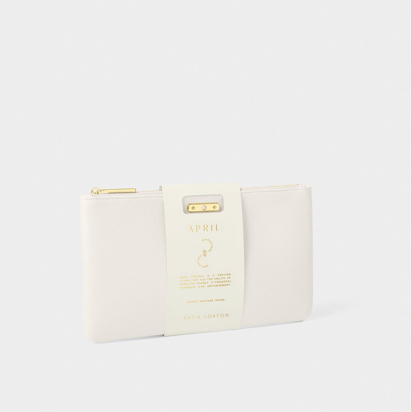 Birthstone Pouch April Off White