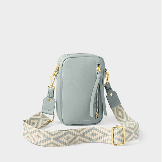 HALLIE SMALL CROSSBODY BAG | Duck Egg Blue | 19.5cm x 12.5cm x 4.5cm