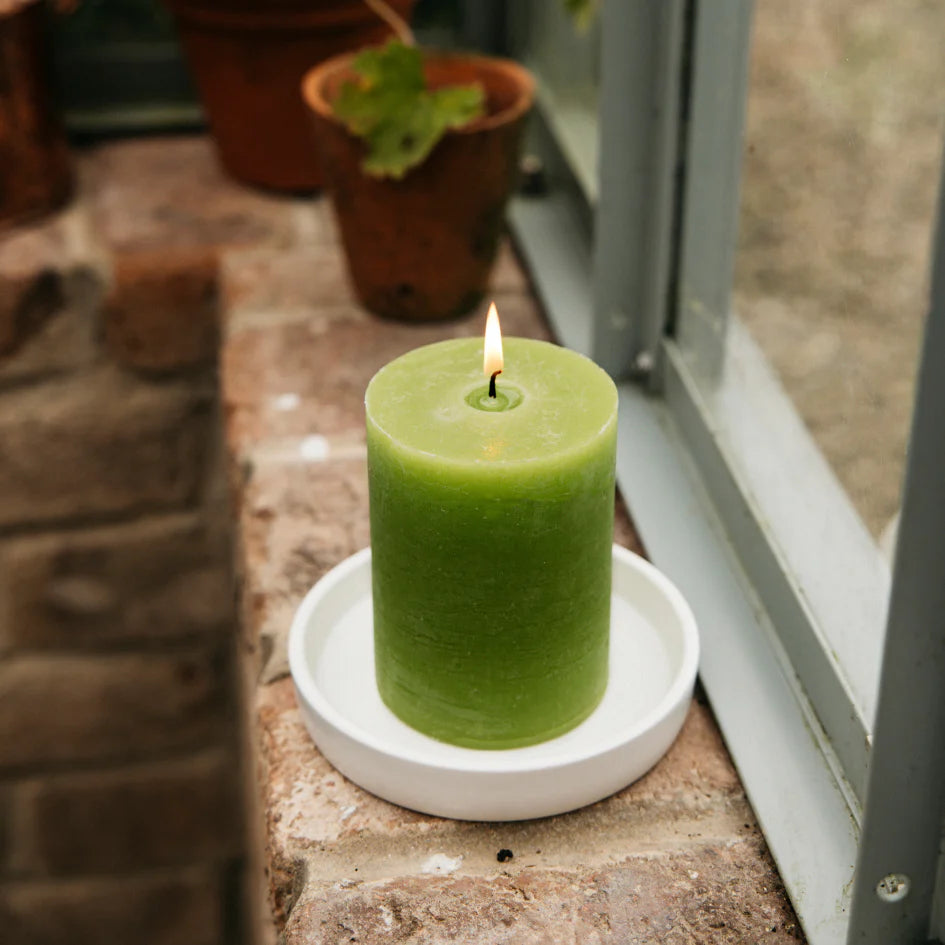 Geranium Leaf, Summer Folk 3"x4" Scented Pillar