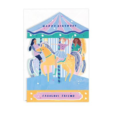 Happy Birthday Roundabout Pull Out Card