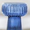 Ribbed Hyacinth Vase Blue