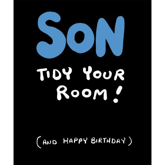 Son Birthday tidy your room