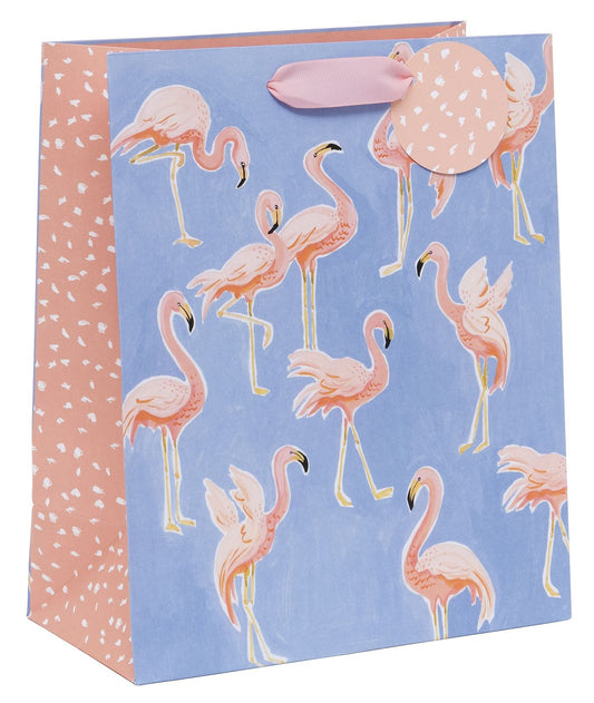 GIFT BAG LARGE FLAMINGO