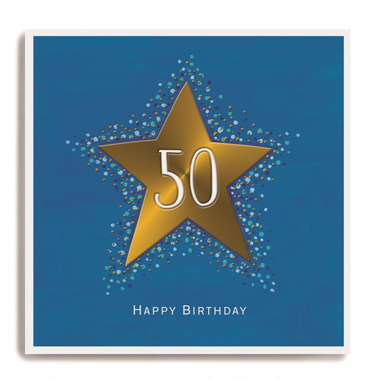 Age 50 Happy Birthday Star