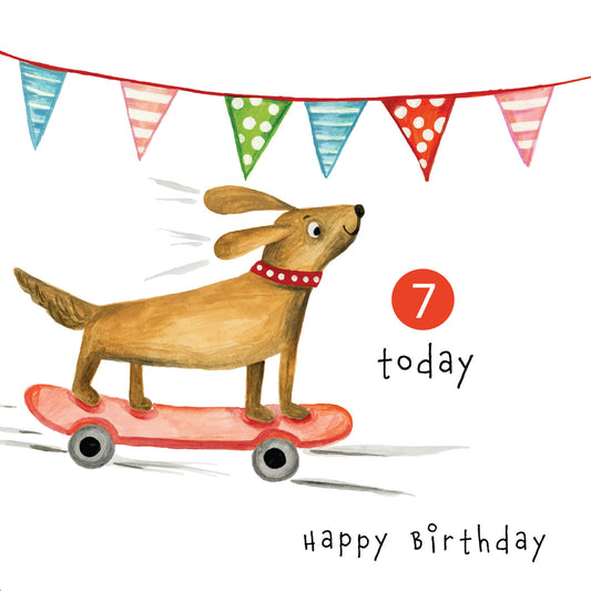 Age 7 Happy Birthday Dog