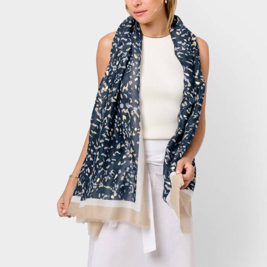 Lightweight Scarf Foil Printed Terazzo