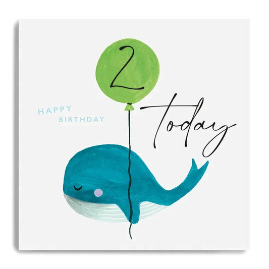 Age 2 Happy Birthday Whale
