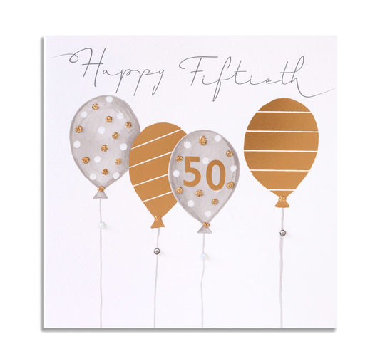 AGE 50 HAPPY FIFTIETH BIRTHDAY BALLOONS