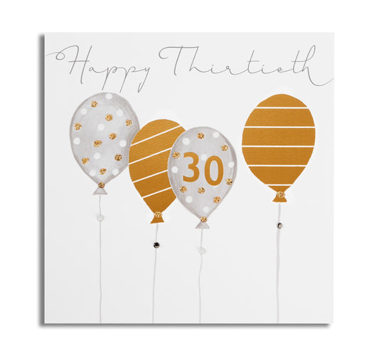 AGE 30 HAPPY THIRTIETH BIRTHDAY BALLOONS