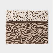 Lightweight Scarf Foil Printed Animal Chocolate